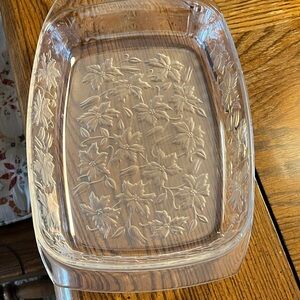 Elegant Floral Glass Tray